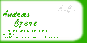 andras czere business card