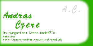 andras czere business card